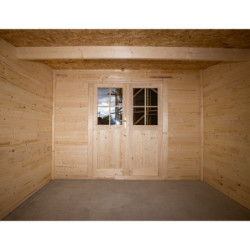 Abri de jardin SICBA- madriers 20mm - brut - 9m² - Gardy Shelter