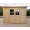 Abri de jardin SICBA- madriers 20mm - brut - 9m² - Gardy Shelter