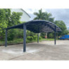 Carport double 30m² en aluminium et polycarbonate transparent EAGLE - X-METAL