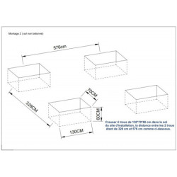 Carport double 30m² en aluminium et polycarbonate transparent EAGLE - X-METAL