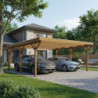 Carport en bois traité autoclave 24,43m² monopente - Gardy Shelter