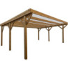 Carport en bois traité autoclave 24,43m² monopente - Gardy Shelter