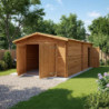 Garage en bois traité fongicide 40mm 370x550cm - Gardy Shelter