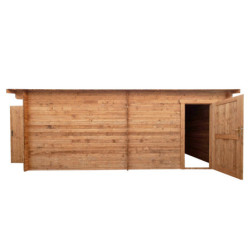 Garage en bois traité fongicide 40mm 370x550cm - Gardy Shelter