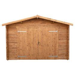 Garage en bois traité fongicide 40mm 370x550cm - Gardy Shelter