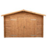 Garage en bois traité fongicide 40mm 370x550cm - Gardy Shelter
