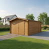 Garage en bois traité insecticide 40mm 398x498cm - Gardy Shelter