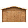 Garage en bois traité insecticide 40mm 398x498cm - Gardy Shelter