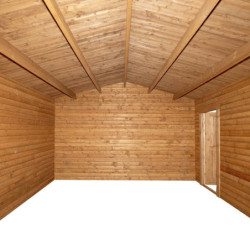 Garage en bois traité insecticide 40mm 398x498cm - Gardy Shelter
