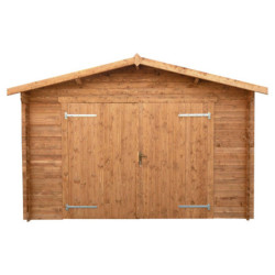 Garage en bois traité fongicide 28mm 370x550cm - Gardy Shelter