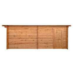 Garage en bois traité fongicide 28mm 370x550cm - Gardy Shelter