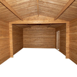 Garage en bois traité fongicide 28mm 370x550cm - Gardy Shelter