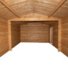 Garage en bois traité fongicide 28mm 370x550cm - Gardy Shelter