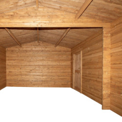 Garage en bois traité fongicide 28mm 370x550cm - Gardy Shelter