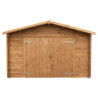 Garage en bois traité fongicide 28mm 398x498cm - Gardy Shelter