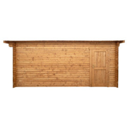 Garage en bois traité fongicide 28mm 398x498cm - Gardy Shelter