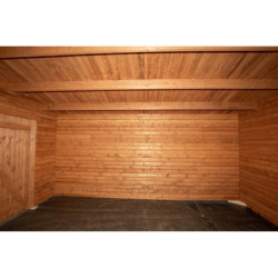 Garage en bois traité fongicide 28mm 398x498cm - Gardy Shelter