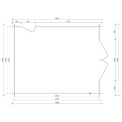 Garage en bois traité fongicide 28mm 398x498cm - Gardy Shelter
