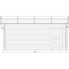 Garage en bois traité fongicide 28mm 398x498cm - Gardy Shelter