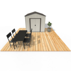 Fondation en bois 12m2 pour pose facile et rapide d'un abri de jardin