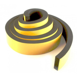 Rouleau caoutchouc d'isolation de 5m - largeur 2cm x épaisseur 0,5cm
