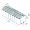 Abri de jardin 227x602cm en polycarbonate RUBICON Canopia-Palram
