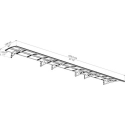 Marquise d'entrée en acrylique 3mm Amsterdam™ 6690 Palram Canopia