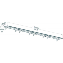 Marquise en polycarbonate 6mm Herald™ 8920 - Palram - Canopia