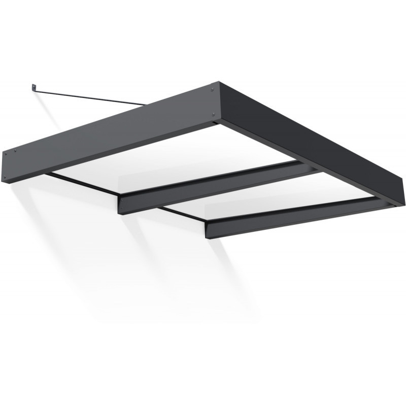 Marquise porte d'entrée en acrylique blanc Sophia XL 2000 - Canopia