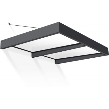 Marquise porte d'entrée en acrylique blanc Sophia XL 2000 - Canopia