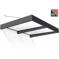 Marquise porte d'entrée en acrylique blanc Sophia XL 2000 - Canopia