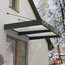 Marquise porte d'entrée en acrylique blanc Sophia XL 2000 - Canopia