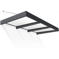 Marquise porte d'entrée en acrylique blanc Sophia™ 3000 - Canopia