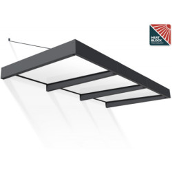 Marquise porte d'entrée en acrylique blanc Sophia™ 3000 - Canopia