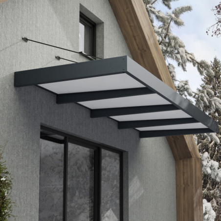 Marquise porte d'entrée en acrylique blanc Sophia™ 4000 - Canopia