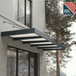 Marquise porte d'entrée en acrylique blanc Sophia™ 5000 - Canopia