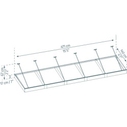 Marquise porte d'entrée en acrylique blanc Sophia™ 5000 - Canopia