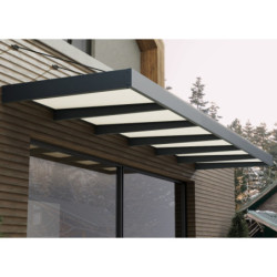 Marquise porte d'entrée en acrylique blanc Sophia™ 6000 - Canopia