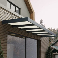 Marquise porte d'entrée en acrylique blanc Sophia™ 6000 - Canopia