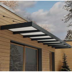 Marquise porte d'entrée en acrylique blanc Sophia™ 8000 - Canopia