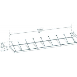 Marquise porte d'entrée en acrylique blanc Sophia™ 8000 - Canopia