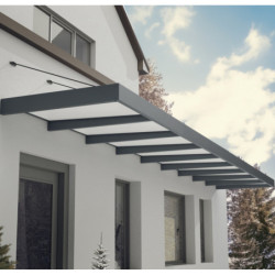 Marquise porte d'entrée en acrylique blanc Sophia™ 9000 - Canopia