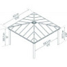 Carport Colorado 17,8m² en aluminium et polycarbonate - Canopia