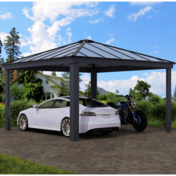 Carport Colorado 17,8m² en aluminium et polycarbonate - Canopia