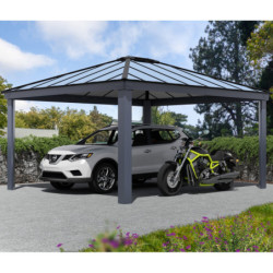 Carport Colorado 20,38m² en aluminium et polycarbonate - Canopia