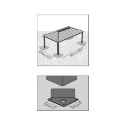 Carport Colorado 25,62m² en aluminium et polycarbonate - Canopia