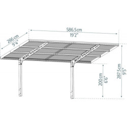 Carport Sydney 16,77m² en aluminium et polycarbonate - Canopia