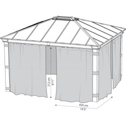 Rideaux pour pergolas Dallas 422x422cm - Palram - Canopia