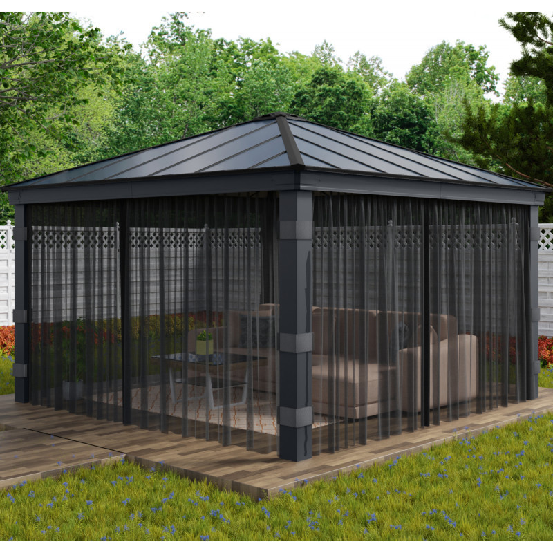 Moustiquaires en polyester pour pergola Dallas 422x422cm Canopia