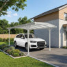 Carport en alu blanc 3x4,3m + Toit polycarbonate 6mm X-METAL